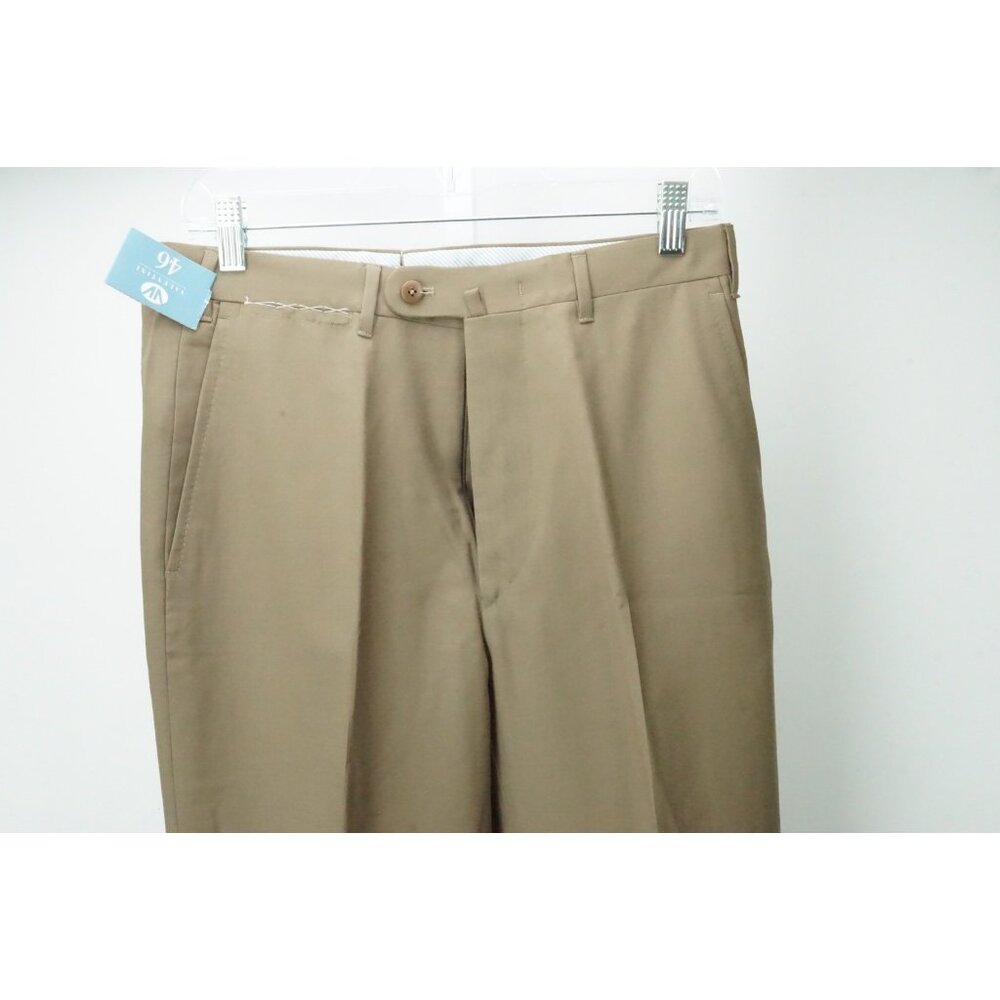 Valentini Khaki Brown 100% Wool Pants Trousers Sz 32 NEW